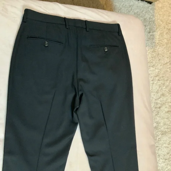 JCrew Black 30 32 Slim Bowery Four Seasons Wool Dress Pants ‘Minimalist Normcore - Picture 8 of 8